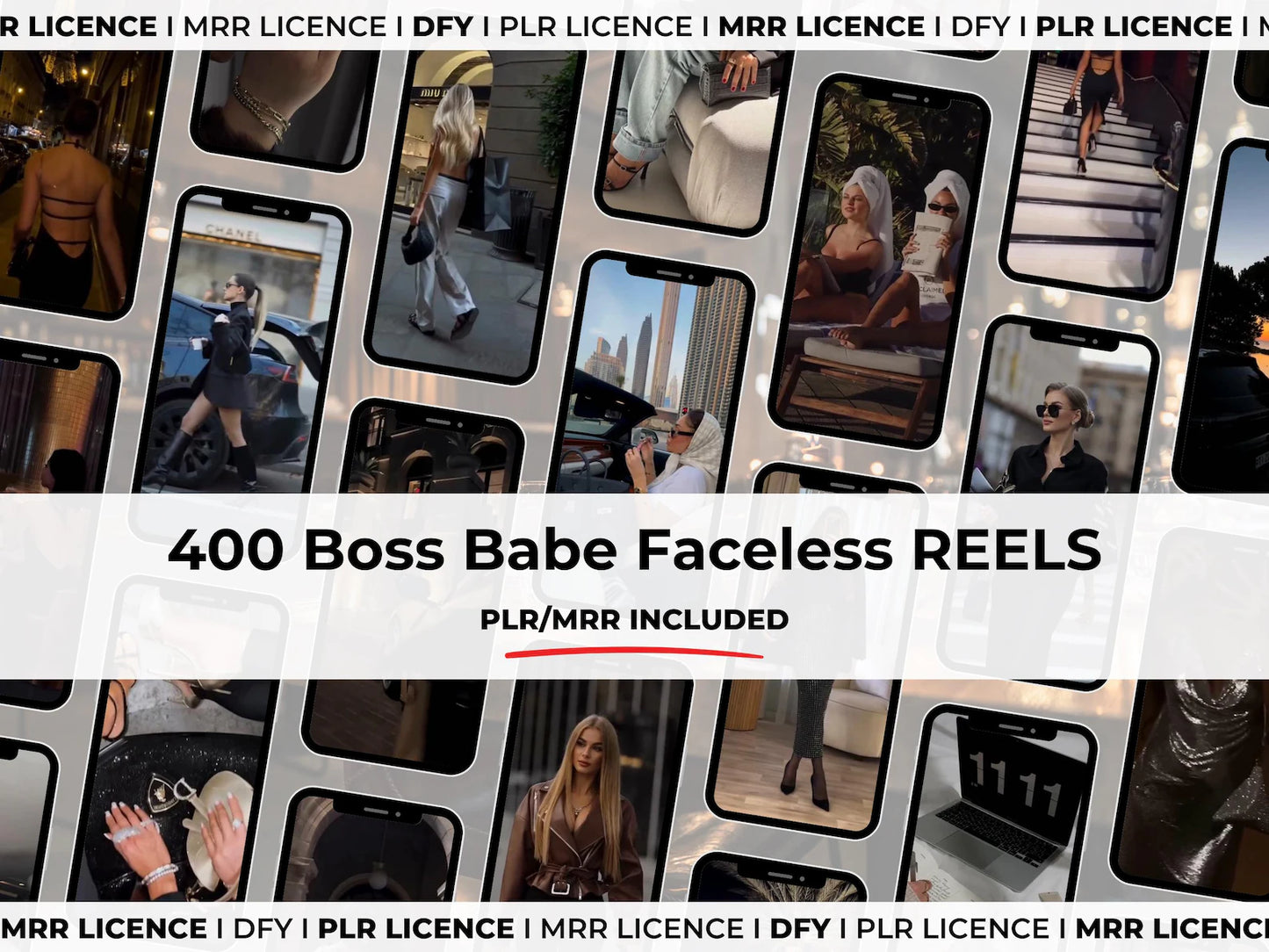 400 Boss Babe Faceless Reels