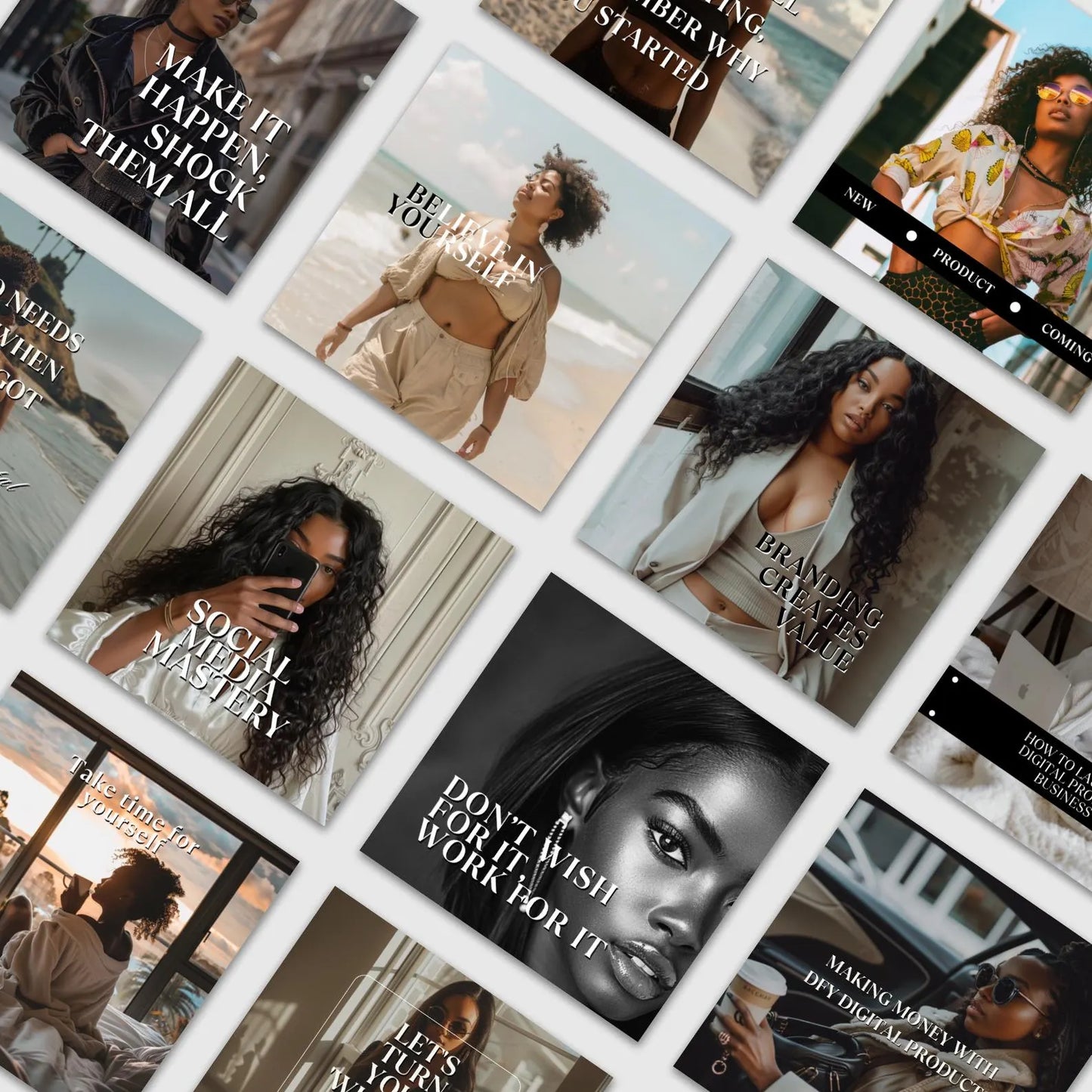 Melanin Faceless Instagram Posts Templates