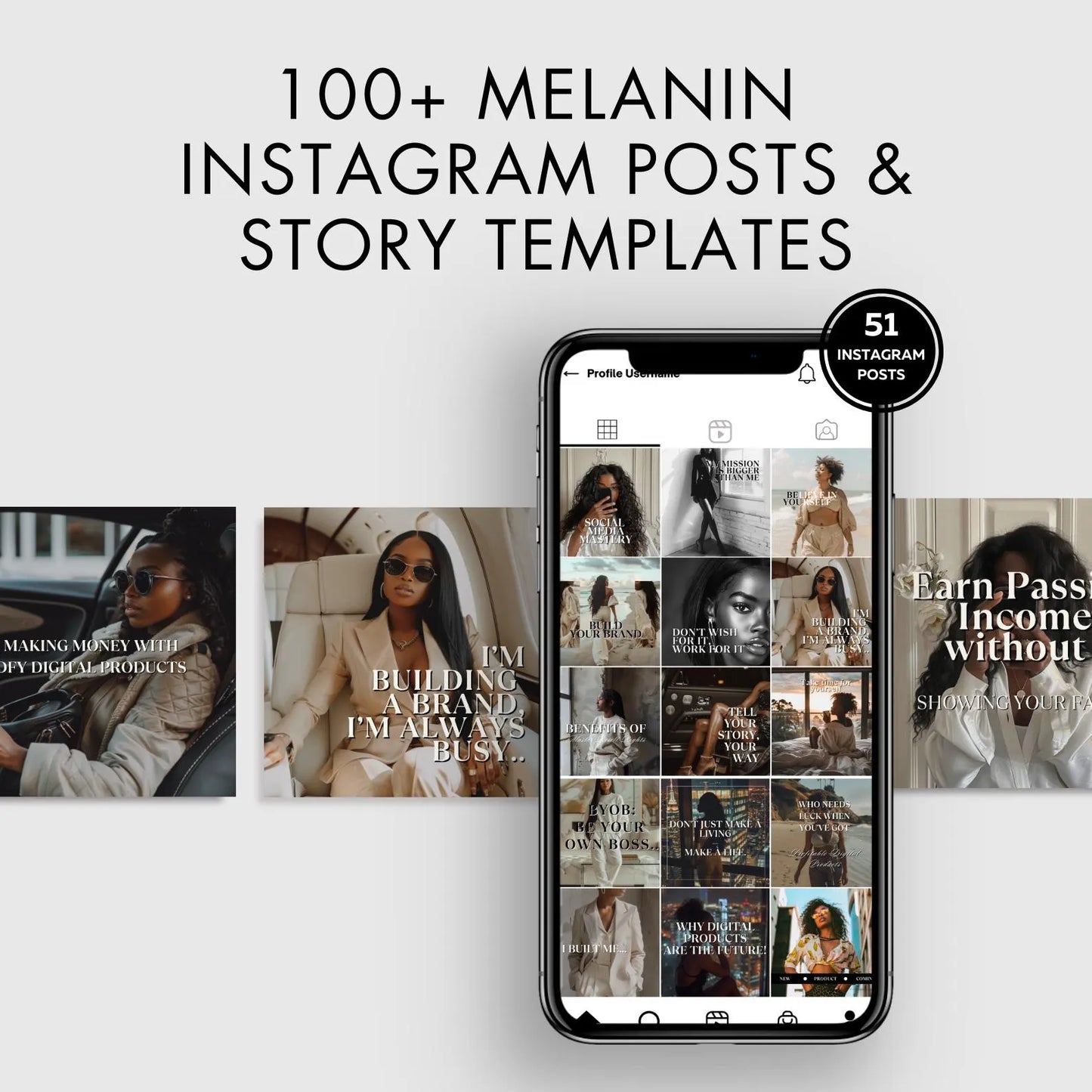 Melanin Faceless Instagram Posts Templates
