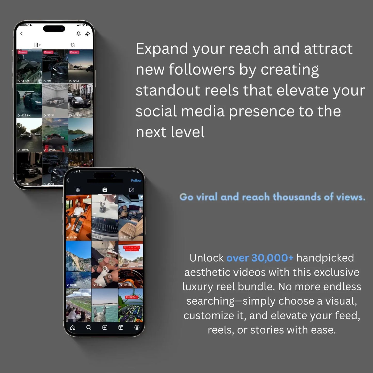 50K+ Luxury Rich Lifestyle Videos Reels