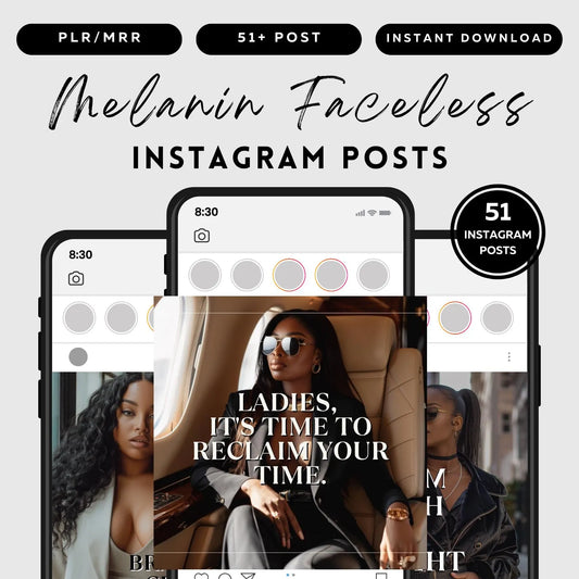 Melanin Faceless Instagram Posts Templates
